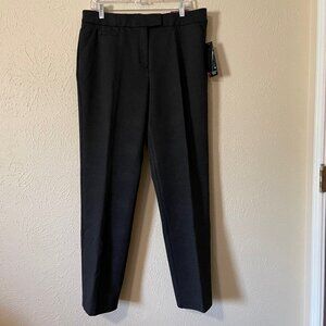 NWT Investments Charcoal Gray Straight Leg Trousers, Size 12R